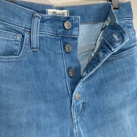 Madewell Womens Size T27 Tall Roadtripper Jeggings Berrington Wash Button Front - Picture 13 of 16